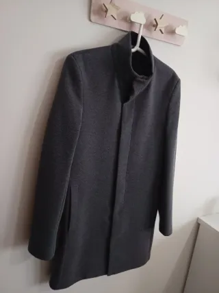 Abrigo Zara Gris Talla M