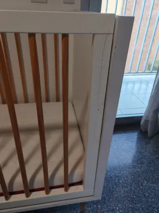 Cuna Metrópoli Blanca con colchón