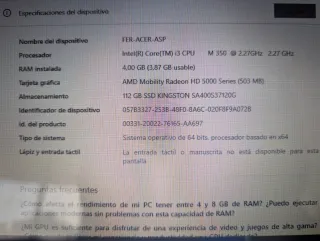 Ordinador Portàtil Acer Aspire