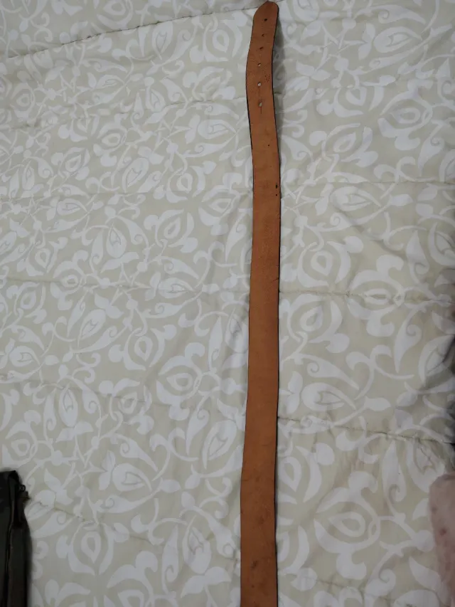 Cintura militare in pelle con fibbia aquila