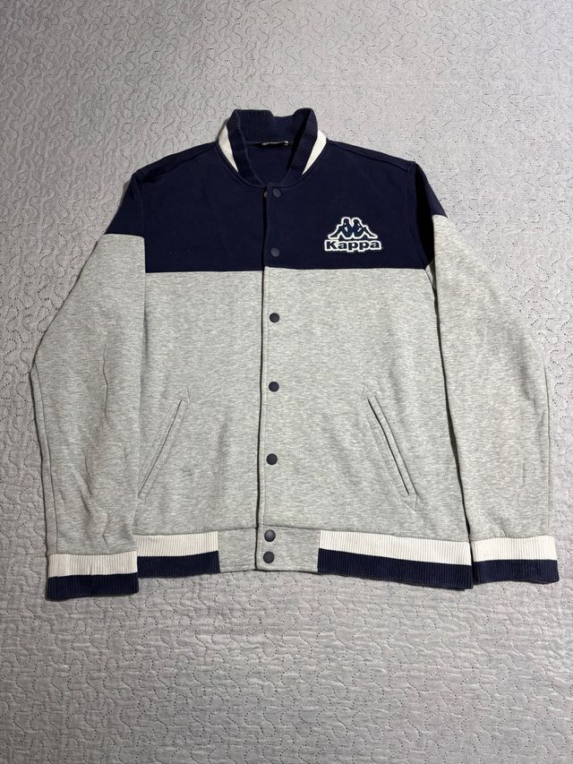 Giacca College Kappa Vintage XXL Blu/Grigio