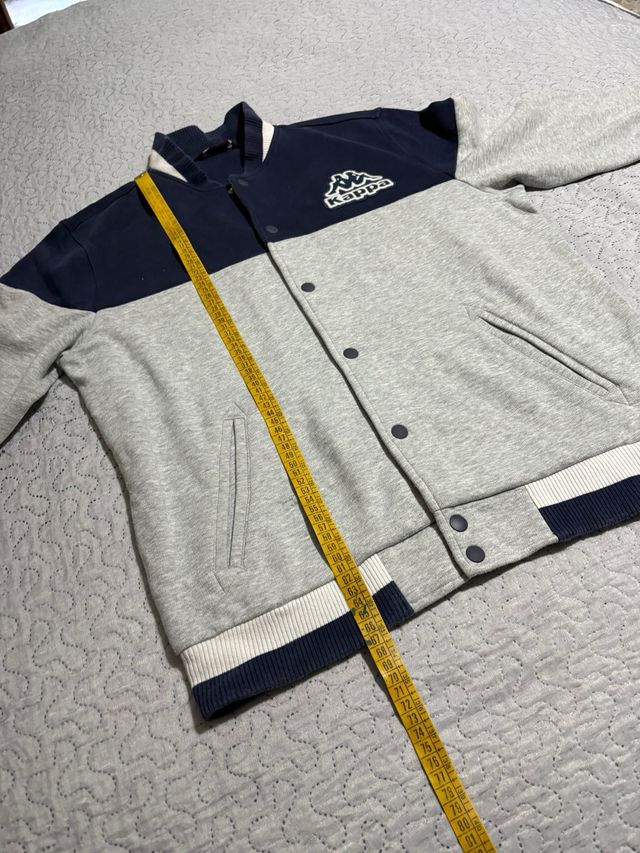 Giacca College Kappa Vintage XXL Blu/Grigio