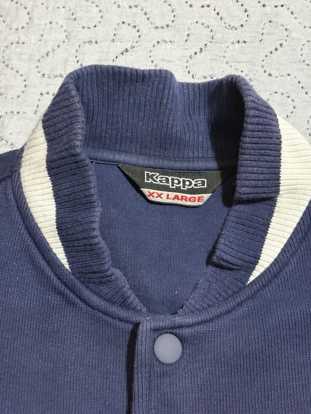 Giacca College Kappa Vintage XXL Blu/Grigio