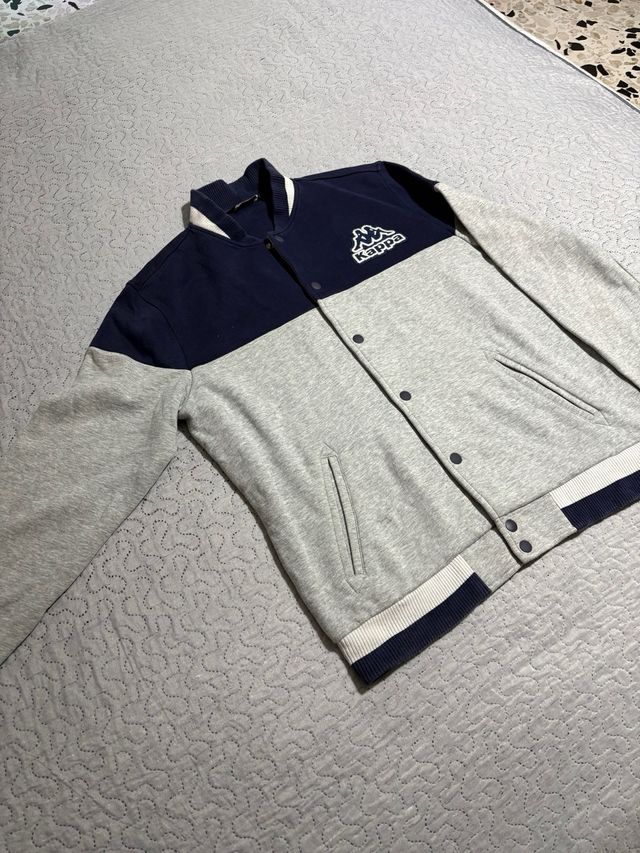 Giacca College Kappa Vintage XXL Blu/Grigio