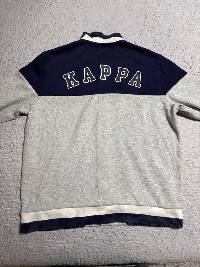 Giacca College Kappa Vintage XXL Blu/Grigio