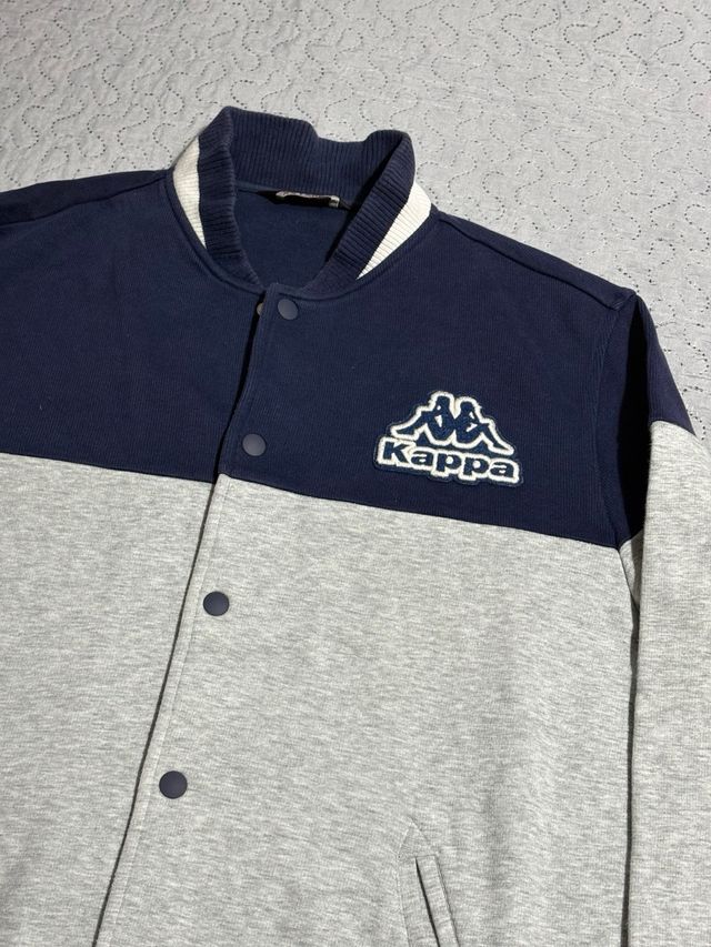Giacca College Kappa Vintage XXL Blu/Grigio