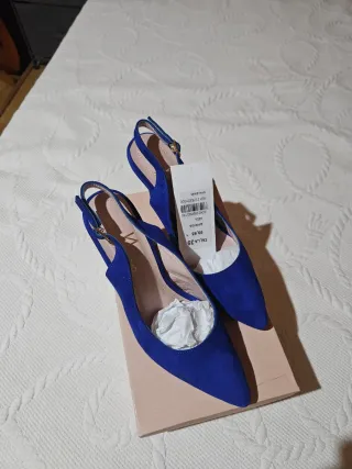 Zapatos de tacón azul talla 39