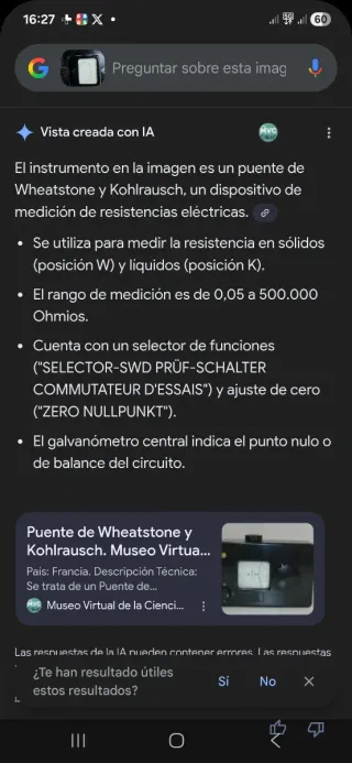 Medidor de Resistencia Antiguo Telefunken