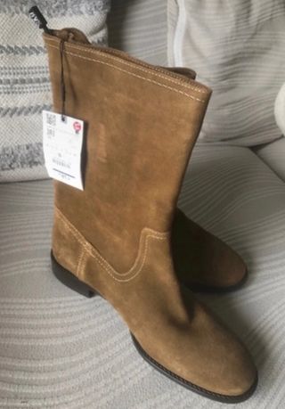 Botines de piel auténtica marrones