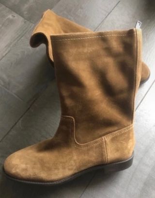 Botines de piel auténtica marrones