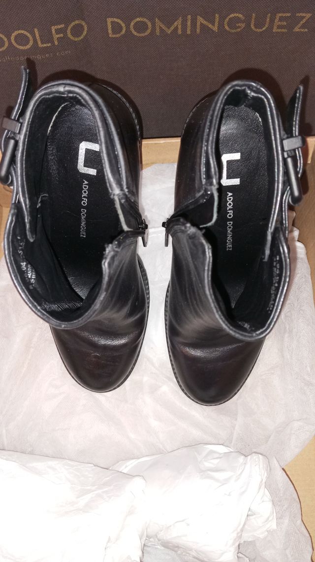 Botines Adolfo Domínguez Piel Negros