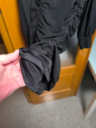 Vestido VILA negro fruncido elástico XXL