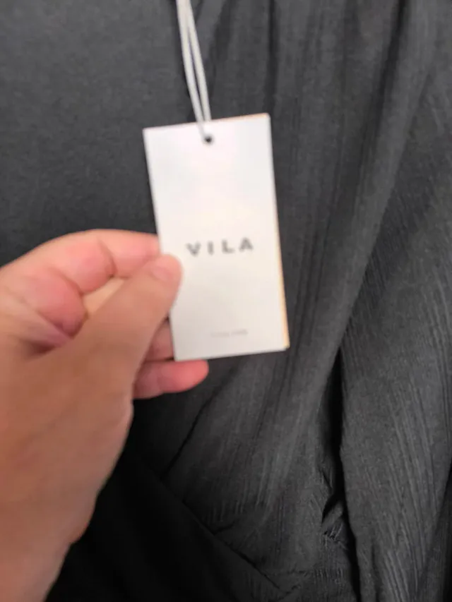 Vestido VILA negro fruncido elástico XXL