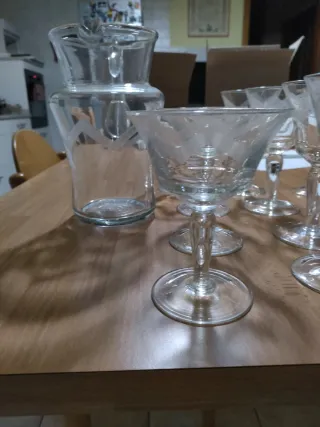 Set Calici Art Decò e Caraffa Anni 30/40