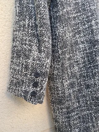 Abrigo JUVERAN Talla 50 Negro y blanco de mujer