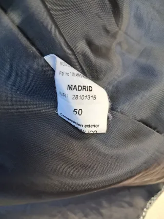 Abrigo JUVERAN Talla 50 Negro y blanco de mujer