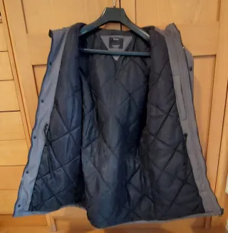 Abrigo largo invierno corte recto gris