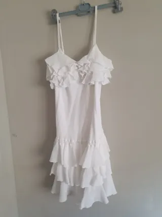 Vestido blanco tirantas moda Ibicenca