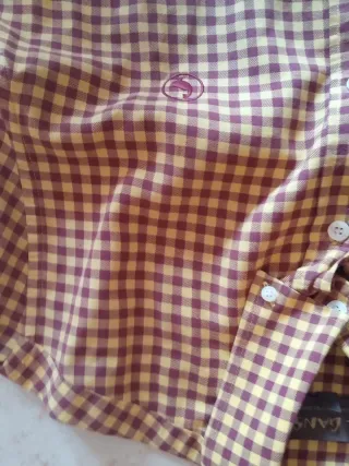 Camisa El Ganso cuadros beige granate