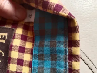 Camisa El Ganso cuadros beige granate