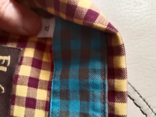 Camisa El Ganso cuadros beige granate