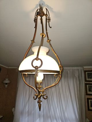 Lampadario a gas elettrificato primi '900