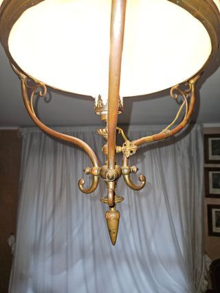 Lampadario a gas elettrificato primi '900