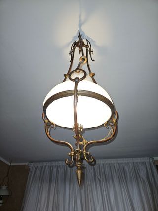 Lampadario a gas elettrificato primi '900