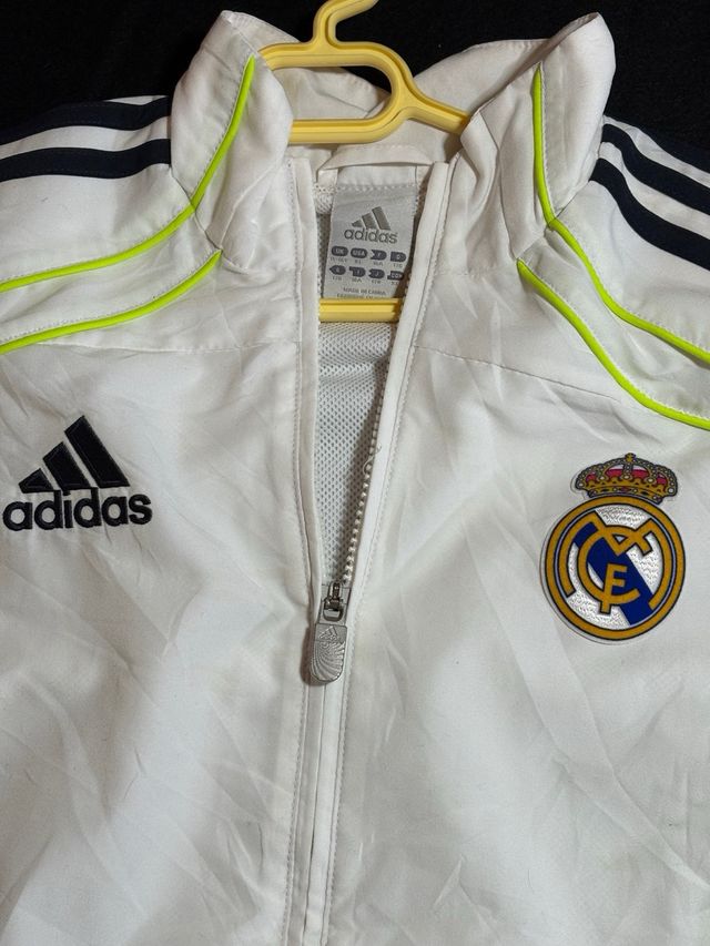Chaqueta Vintage Real Madrid Adidas Blanca
