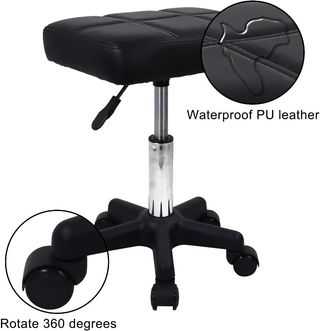 Taburete rodante ajustable altura 49-61 cm