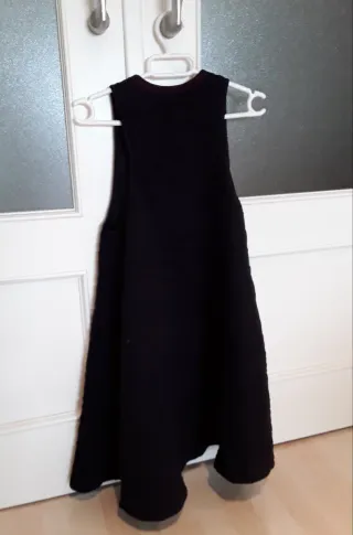 Vestido Zara Brocado Negro Voluminoso