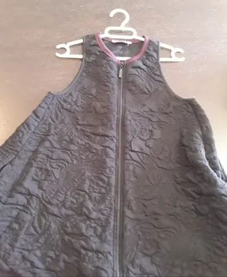 Vestido Zara Brocado Negro Voluminoso