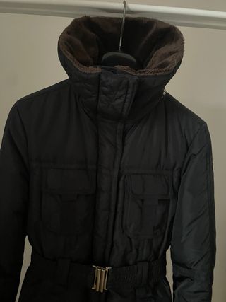 Gas Piumino Donna Nero con Pelliccia