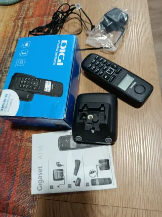 Teléfono FIJO DIGI, Gigaset A116 negro, sólo