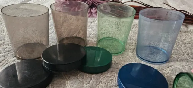 4 Barattoli + 1 regalo in plastica per l'archiviazione