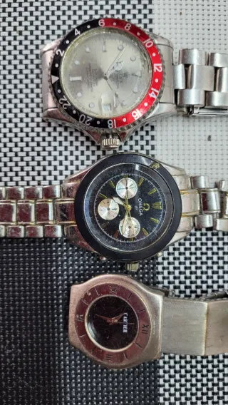 Lote 3 Relojes Cartier, Omega, Rolex