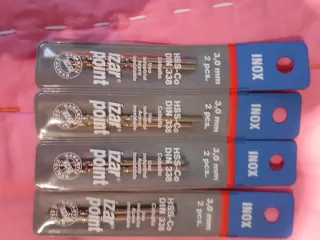 4 Paquetes Brocas Izar Point 3mm HSS-Co