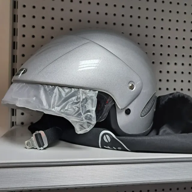 Casco Jet Grigio Metallizzato