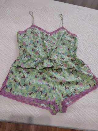 Pijama corto mujer algodón estampado