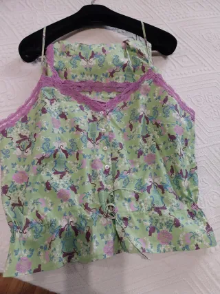 Pijama corto mujer algodón estampado