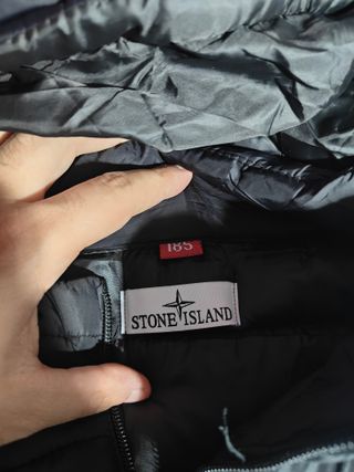 Chaqueta acolchada negra tipo Stone Island | Talla