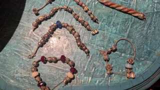 Set bracciali in metallo con ciondoli simil pandor