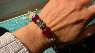 Set bracciali in metallo con ciondoli simil pandor