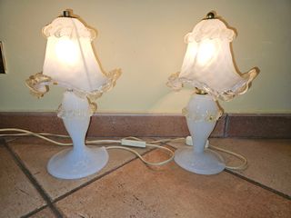 Coppia Lampade Murano Barovier