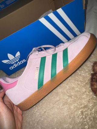 Zapatillas Adidas Gazelle Rosa y Verde