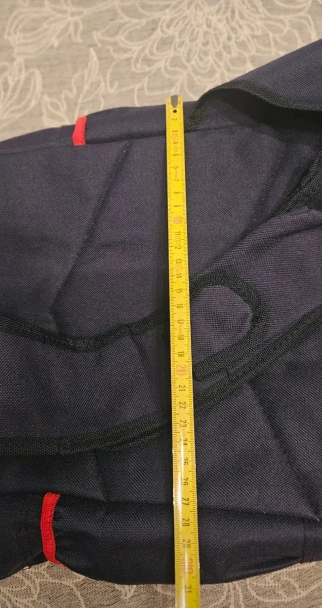 Zaino a tracolla blu marino con logo Winston