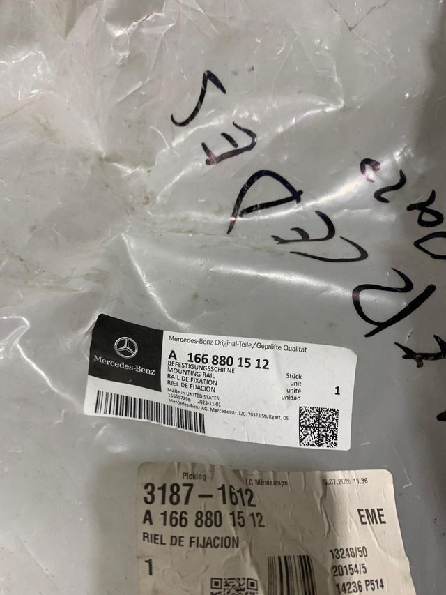 SOPORTE PARAGOLPES TRASERO MERCEDES W166