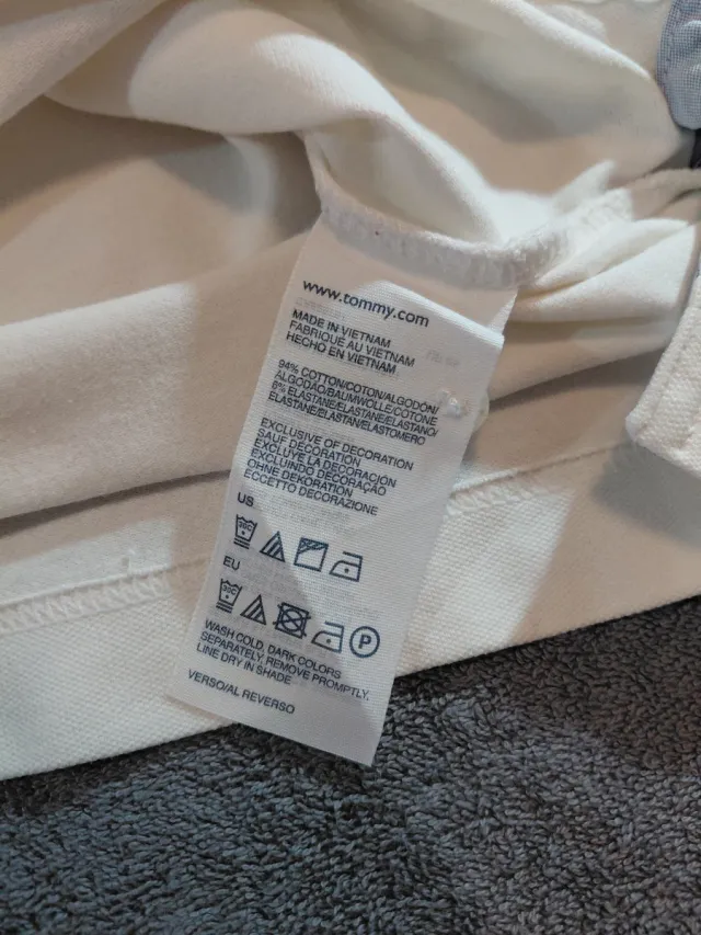 Polo Tommy Hilfiger donna bianca tagliaM in cotone