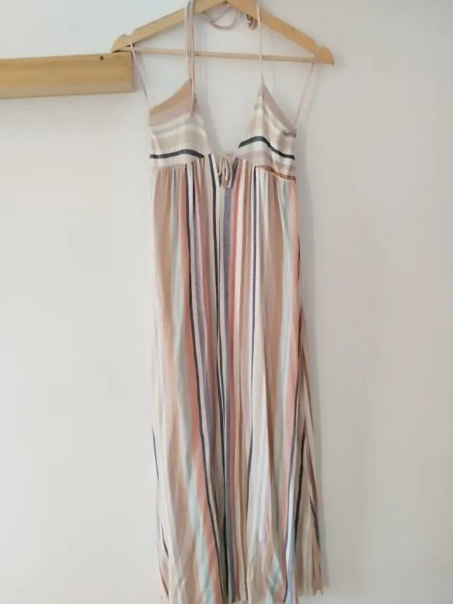 Vestido largo de rayas