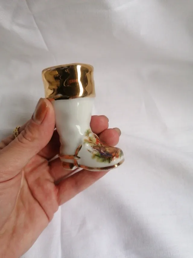 Bota cerámica Limoges dorada